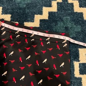 Vivienne Tam birdy black skirt size 4.